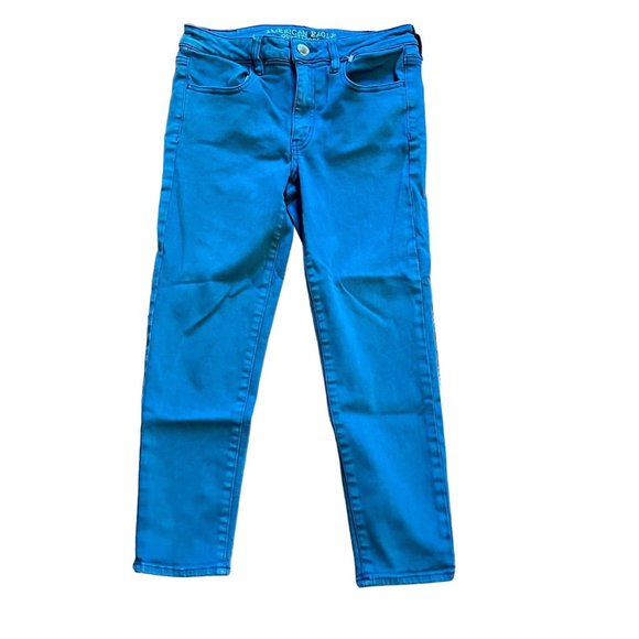 American Eagle Hi-Rise Jegging Crop Super Stretch Jeans Women's Size 6 Regular - Picture 1 of 7